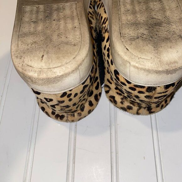 Coconuts by Matisse Leopard Calf Hair Hi Top Sneakers Women's 9.5 Animal Print - Picture 12 of 12